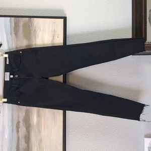 Frame Denim "Le Skinny De Jeanne" Wash "Film Noir" Raw Hem Skinny Jean Size 25